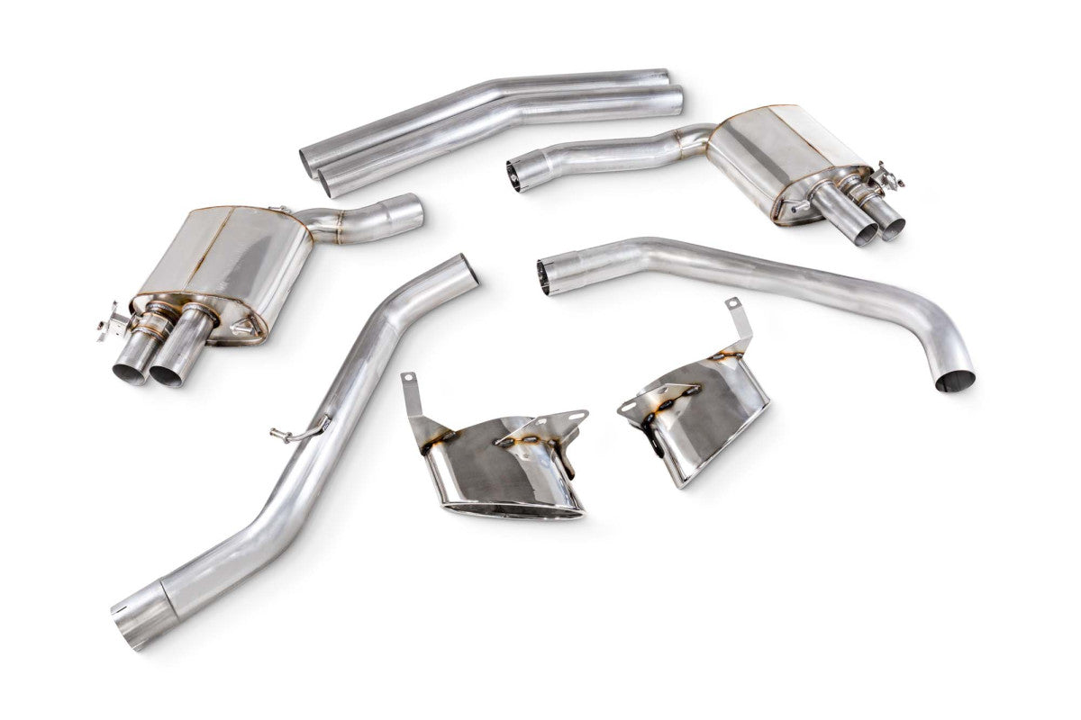 Scorpion half system – Audi RS 6 / RS 7 C8 – EVO tips, kit laid out