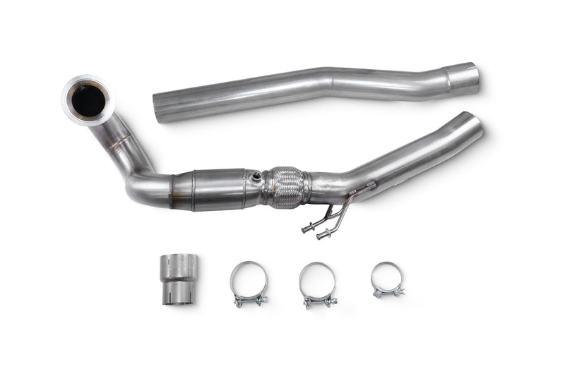 Scorpion Sports Cat Downpipe - Audi S3 (8Y) Sportback / Saloon / VW Golf (Mk8/Mk8.5) R - 80mm - Scorpion Exhausts