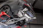 Scorpion half system – BMW M440i G22 – polished STW tips, fitted, rear side view - Scorpion Exhausts Thumbnail