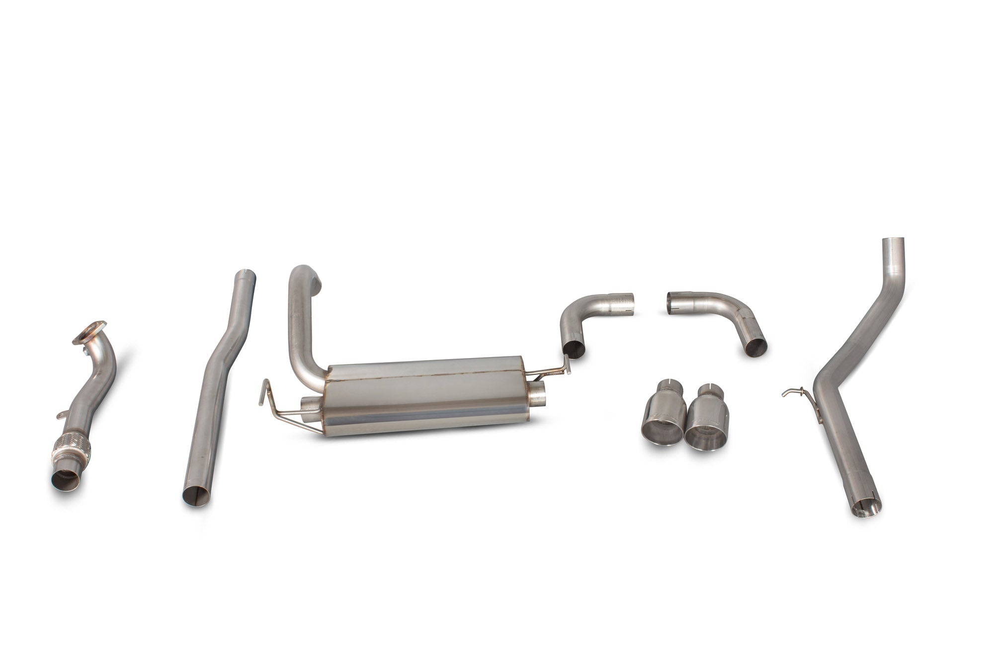 Scorpion Cat-Back Exhaust System - Fiat 500/595 Abarth 1.4 (IHI Turbo) / 595/695 Abarth 1.4 (Garrett Turbo) - 63.5mm