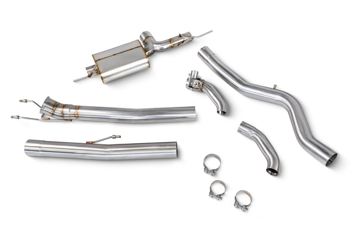 Scorpion GPF-back exhaust – Mercedes-AMG A45 S – valved, kit laid out