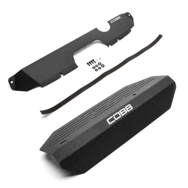 COBB radiator shroud and alternator cover package – Subaru WRX STI VA – both covers with trim and hardware - Cobb Tuning