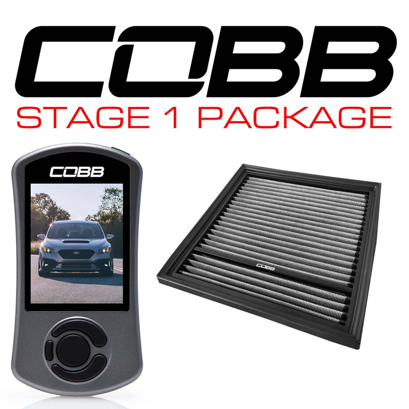 COBB Stage 1 Power Package – Subaru WRX VB – Accessport V3 and high flow filter - Cobb Tuning