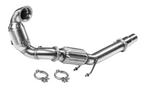 LEYO 200 cell catted downpipe – Golf GTI Mk7 – assembled downpipe with V-band clamps - LEYO Thumbnail