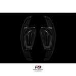 LEYO DSG billet paddle extension V2 – Skoda – black pair, front view - LEYO Thumbnail