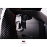 LEYO DSG billet paddle extension V1 – black paddle fitted behind Skoda wheel - LEYO Thumbnail