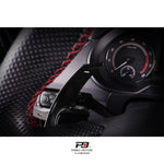 LEYO DSG billet paddle extension V1 – black paddle fitted, view to the cluster - LEYO Thumbnail