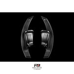 LEYO DSG billet paddle extension V1 – Skoda – black pair, front view - LEYO Thumbnail
