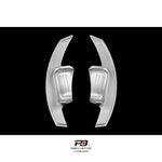 LEYO DSG billet paddle extension V1 – Skoda – silver pair, front view - LEYO Thumbnail