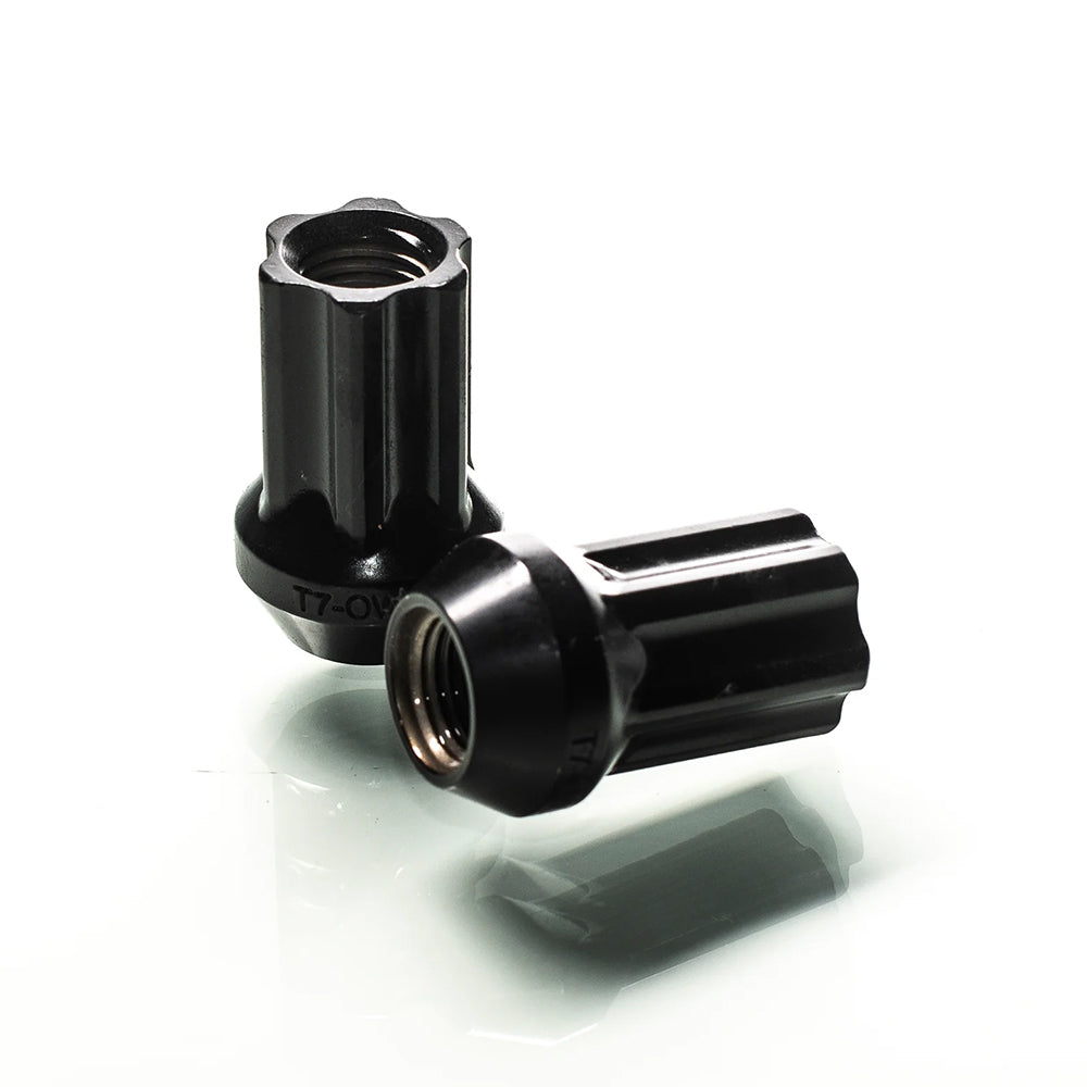 Titan 7 O.W.L Steel Race Nuts 19HEX M14x1.5 50mm – Black