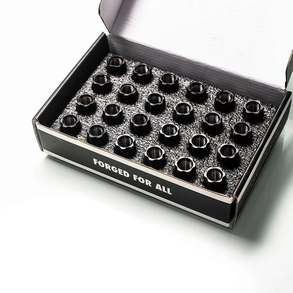 Titan 7 O.W.L Steel Race Nuts 19HEX M14x1.5 50mm – Black