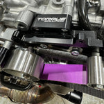 Torque Solution HD tensioner kit installed with tensioner pulley and idler on a Subaru EJ - Torque Solution Thumbnail