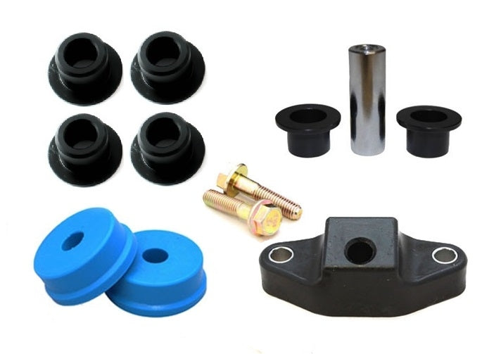Torque Solution complete shifter bushing kit – Delrin, blue polyurethane and rear shifter bushings with bolts - Torque Solution