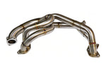 Torque Solution EJ equal length header rear view with TIG-welded runners and slip joints - Torque Solution Thumbnail