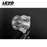 LEYO turbo muffler delete – silver unit showing trumpet inlet and O-ring - LEYO Thumbnail