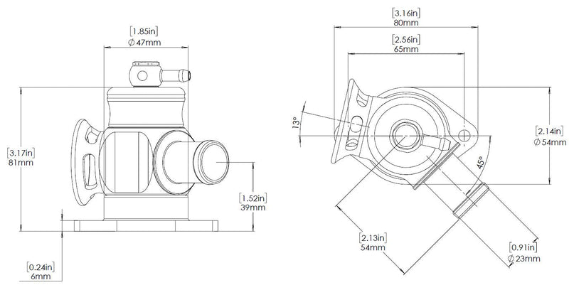 Turbosmart Kompact Shortie HKS Plumb Back - Blow Off Valve - Turbosmart