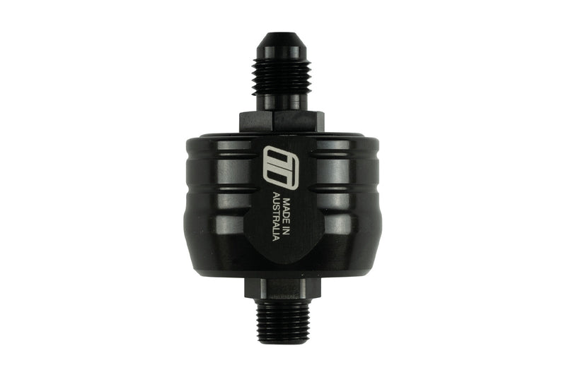 Turbosmart Turbo Oil Filter - 44 Micron - 4AN Inlet to 1/8" NPT Outlet - Turbosmart