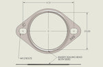 COBB 2-bolt exhaust gasket 76mm (3") – dimension drawing with bolt spacing and bore - Cobb Tuning Thumbnail