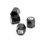 COBB aluminium valve stem caps – set of four black caps with C logo - Cobb Tuning Thumbnail