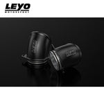 LEYO turbo inlet pipe – Golf R Mk8 / S3 8Y – two pipes on black background - LEYO Thumbnail