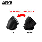 LEYO turbo inlet pipe – Golf R Mk8 / S3 8Y – LEYO pipe beside factory plastic part - LEYO Thumbnail