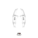 LEYO clear paddle shift extensions – Golf Mk8 – clear pair front view - LEYO Thumbnail
