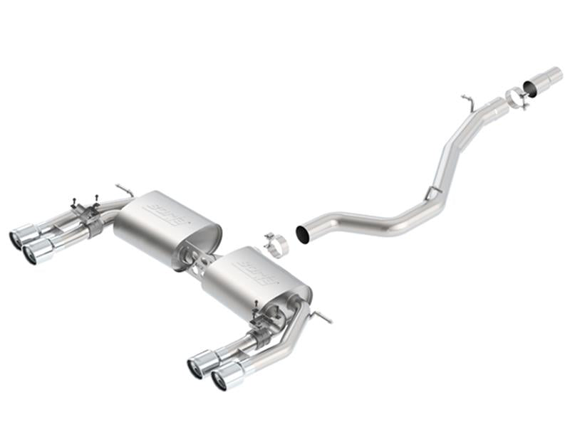 Borla Cat-Back Exhaust - Audi S3 (8V) - S-Type 3in Quad Tips