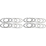 Manley piston ring sets viewed edge-on, showing the oil ring rails and expander - Manley Thumbnail