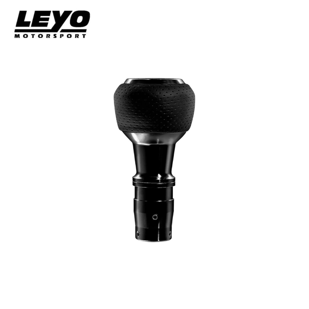 LEYO black Nappa manual shift knob – side profile
