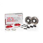 Brembo GT big brake kit contents: calipers, rotors, pads, brake lines and brackets (product illustration) - Brembo Thumbnail