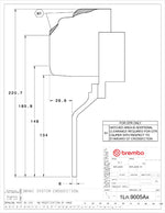 Brembo wheel clearance drawing for the 380mm front GT kit (1Lx.9005) - Brembo Thumbnail