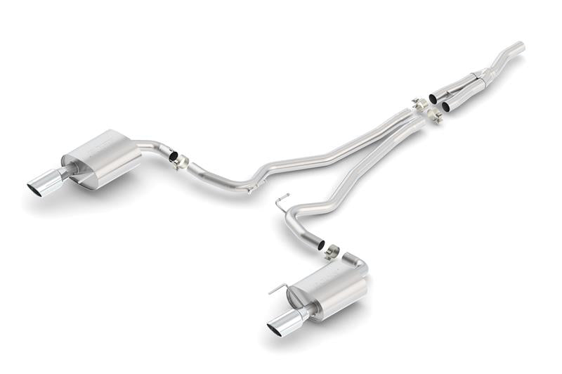 Borla Cat-Back Exhaust - Ford Mustang EcoBoost Coupe (S550) - 2.25in 4in Tips 2015-2017 - Image 2