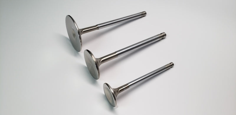 Ferrea Competition Plus engine valves, three valves side on (product illustration)