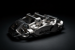 Alcon CAR89 ENP brake caliper on a dark background, angled view - Alcon Thumbnail