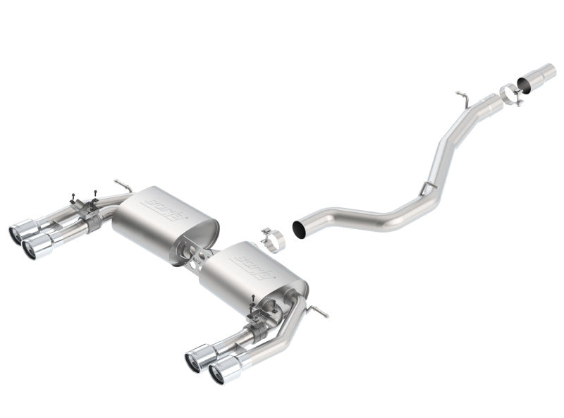 Borla Cat-Back Exhaust - Audi S3 (8V) - S-Type 3in Quad Tips - Image 2