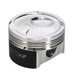 Manley 2.3L EcoBoost piston side view showing the dished crown and ring lands - Manley Thumbnail