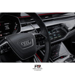 LEYO clear S tronic paddle extension V5 – fitted behind a late-model Audi wheel - LEYO Thumbnail