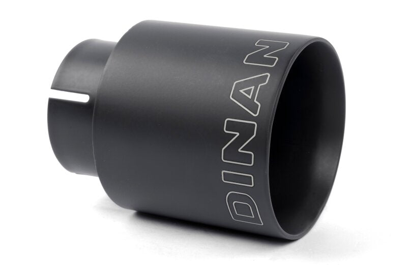 Dinan Double-Walled 4in Clamp-On Exhaust Tip - Black - 4in Outlet / 3in Inlet - Dinan