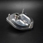 Suspension Secrets camber caster top mount, angled view of the plate and studs on black - Suspension Secrets Thumbnail