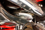 BMR BK063 aluminium lower washer fitted to a Camaro Gen 6 rear cradle bushing - BMR Suspension Thumbnail