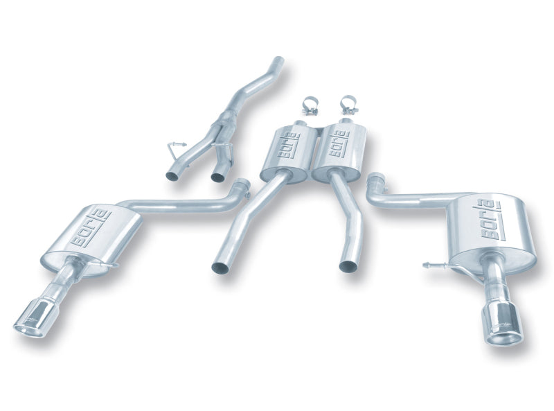 Borla Cat-Back Exhaust - Audi A4 quattro 2.0 TFSI (B6/B7) - Polished Tips - Borla