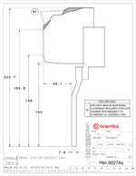 Brembo wheel clearance drawing for the 380mm front GT kit (1Nx.9027) - Brembo Thumbnail