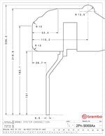Brembo wheel clearance drawing for the 380mm rear GT-S kit (2Px.9069) - Brembo Thumbnail