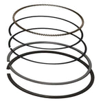 Manley piston ring set for one piston: top, second and three-piece oil rings (product illustration) - Manley Thumbnail