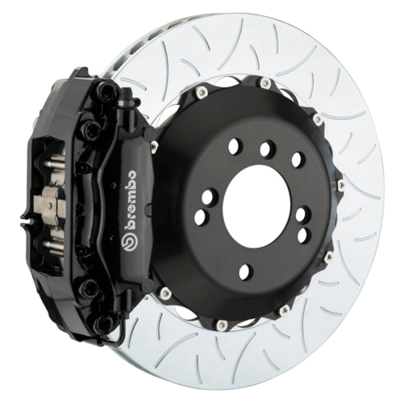 Brembo GT 4-piston black caliper and 345mm rotor (product illustration) - Brembo