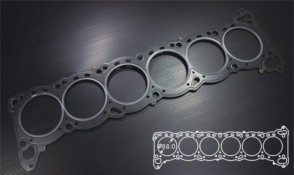 Siruda grommet metal head gasket for RB26DETT – 88 mm bore (product illustration)