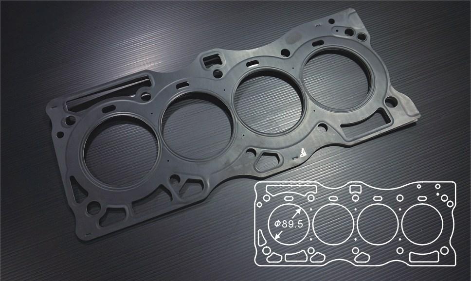 Siruda stopper metal head gasket for QR20DE / QR25DE – 89.5 mm bore, 1.65 mm thick
