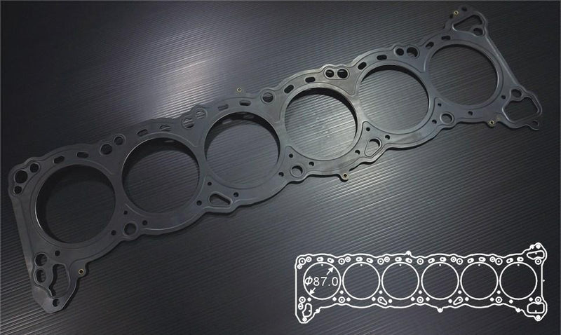 Siruda grommet metal head gasket for RB25DET – 87 mm bore (product illustration) - Siruda