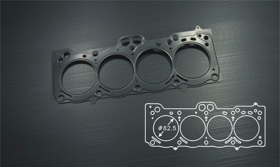 Siruda stopper metal head gasket for 7A-FE – 82.5 mm bore (product illustration)