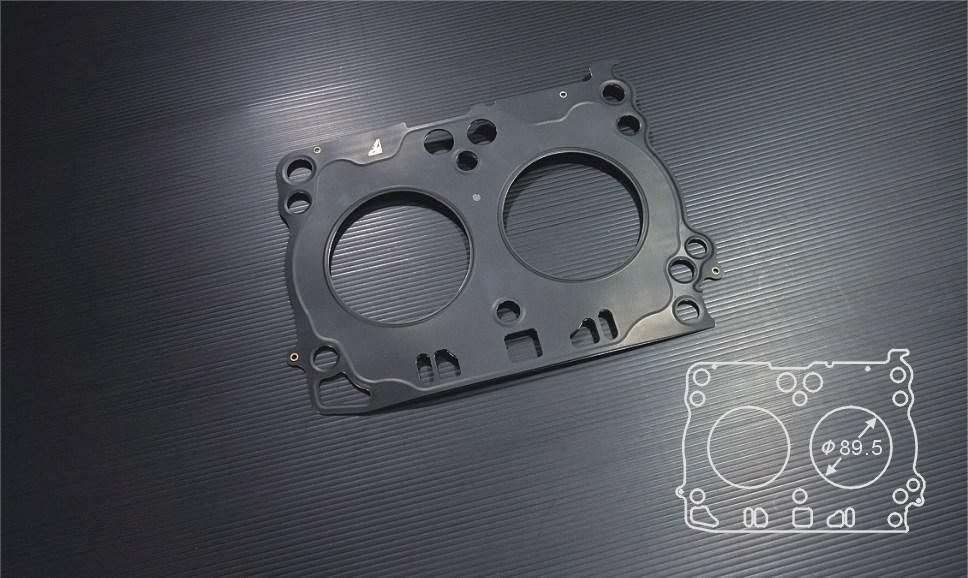 Siruda stopper metal head gasket for FA20 – right bank, 89.5 mm bore, 0.8 mm thick
